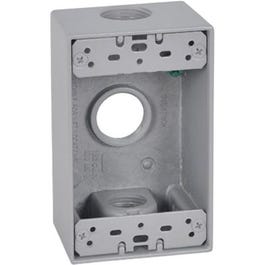 Gray Weatherproof 1-Gang Rectangular Outlet Box