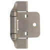 1/2-In. Satin Nickel Semi-Wrap Overlay Hinges, 2-Pk.