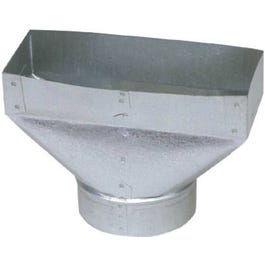 HVAC Register Boot, Galvanized, 30-Ga.,  4 x 12-In. to 6-In.