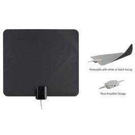 Amplified Indoor Antenna, Ultra Thin, Multi-Directional, Black