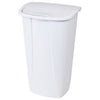 Kitchen Wastebasket, Swing Top, White, 11-Gal.