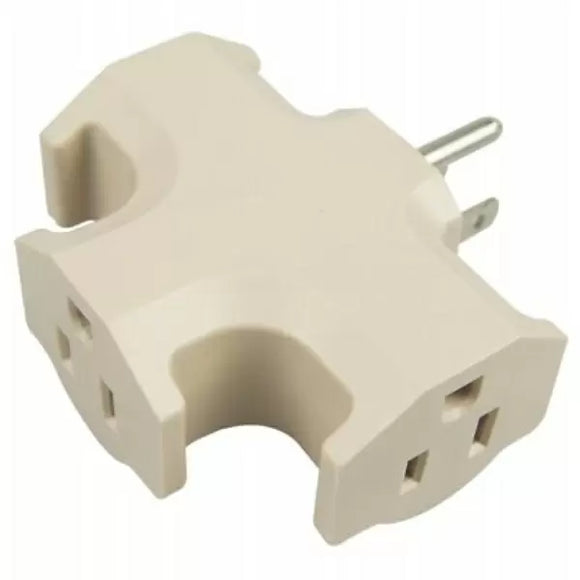 Kab Enterprise Master Electrician Heavy Duty 3 Outlet Adapter - Beige (Beige)