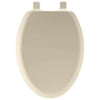 Elongated Molded Wood Toilet Seat, Easy-Clean & Change(TM) Hinge, STA-TITE(TM), Bone