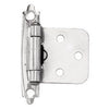 Self-Closing Overlay Hinge, Chrome, 2-Pk.