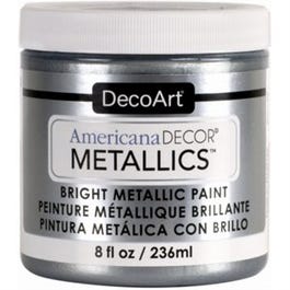 Americana Decor Metallics Craft Paint, Silver, 8-oz.