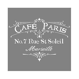 Americana Decor Cafe Paris Stencil, 12 x 12-In.