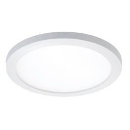 LED Retrofit Trim Kit Light Fixture, Surface-Mount, White, Round, 6-In.