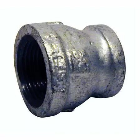 B & K Industries Galvanized Reducing Coupling 150# Malleable Iron Threaded Fittings 1 X 3/4