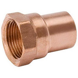 Pipe Fitting, Wrot Copper Adapter, 3/8 x 1/2-In. FPT