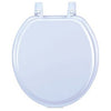 17-Inch White Wood Toilet Seat