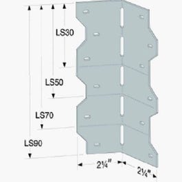 Adjustable L-Angle Connector, 18-Ga. Steel, 5-In.