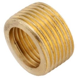 Pipe Fitting, Barstock Face Bushing, Lead-Free Brass, 1/2 x 3/8-In.