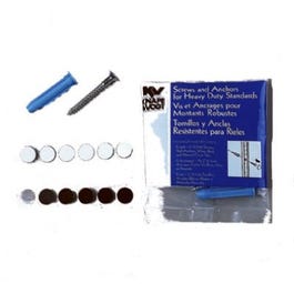 6-Pack #12 x 2-In. Flat-Head Wood Screws & Wall Anchors