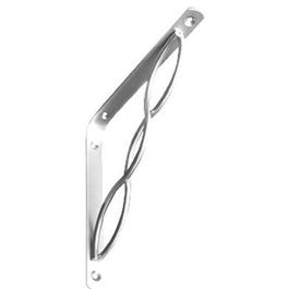 8-In. White Decorative Steel Shelf Bracket