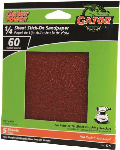 1/4 Sheet Stick-On Aluminum Oxide Sandpaper