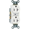 Duplex Outlet, Heavy-Duty, Ivory, 125-Volt, 20-Amp