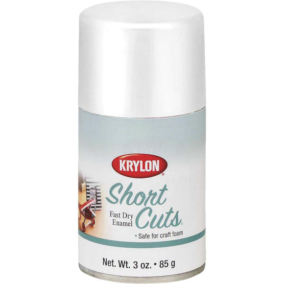 Krylon Short Cuts 3 Oz. High-Gloss Enamel Spray Paint, White