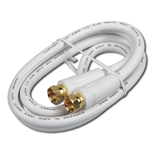 3FT WHITE RG6 CABLE