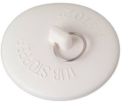 Master Plumber Rubber Tub Stopper with Metal Ring