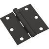 National 3 In. Black Square Door Hinge