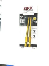 GRK Fasteners Star Drive Bits, Crown / Bit Trim Head #8 x 3, Yellow