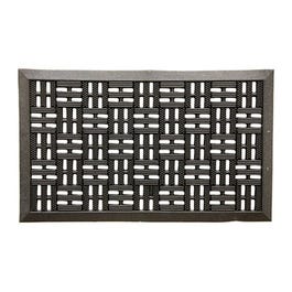 Rubber Scraper Mat, Black Rubber, 18 x 30-In.