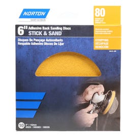 Sanding Discs, 80 Grit, 6-In., 10-Pk.