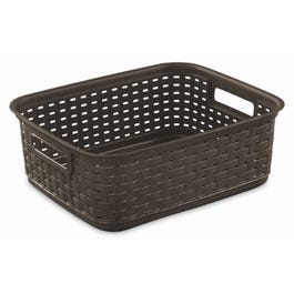 Short Weave Basket, Espresso
