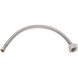 Toilet Connector, Stainless Steel, 1/2 Compression x 7/8 Ballcock x 20-In.