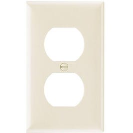 Wall Plate, 1-Gang Duplex, Light Almond
