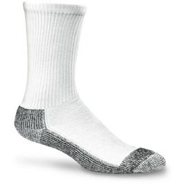 Work Socks, Double Cushioned, White & Black, Men's XL