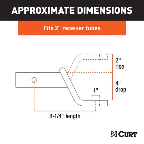 Curt Class 3 Ball Mount Imported #45850