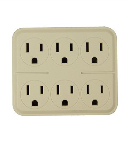 Kab Enterprise Master Electrician 6 Outlet Tap Ivory