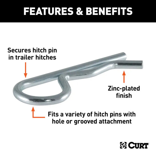 Curt Hitch Clips Zinc