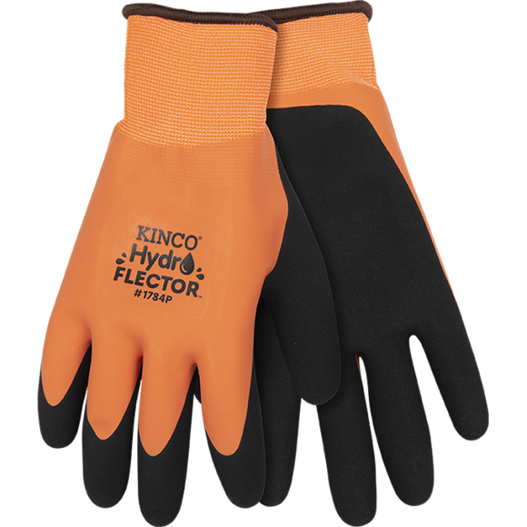 Kinco HydroFlector™ Lined Waterproof Hi-Vis Orange Thermal Knit Shell & Double-Coated Latex