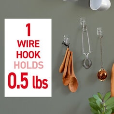 Command™ Clear Small Wire Hooks