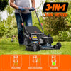 Senix 21 140cc 4-Cycle Briggs & Stratton Engine Gas Push Lawn Mower with 3-in-1 Mulching, Bagging, Side Discharge