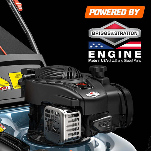 Senix 21 140cc 4-Cycle Briggs & Stratton Engine Gas Push Lawn Mower with 3-in-1 Mulching, Bagging, Side Discharge