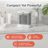 Lasko 8 Bathroom Ceramic Heater (2 heat settings, timer, ALCI safety plug, white)