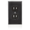 Leviton 15 Amp Tamper-Resistant Duplex Outlet/Receptacle, Grounding, Black