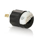 Leviton Locking Plug, 30 Amp, 125 Volt, Industrial Grade, Black & White