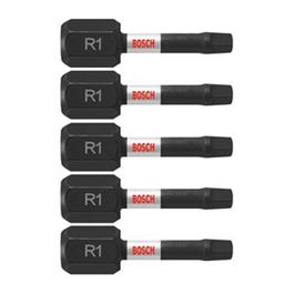 Impact Tough Insert Bit, #1 Square, 1-In., 5-Pk.