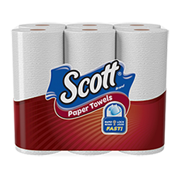 Scott Paper Towels, Choose-A-Sheet Regular Rolls - 68.0 ea x 6 pack