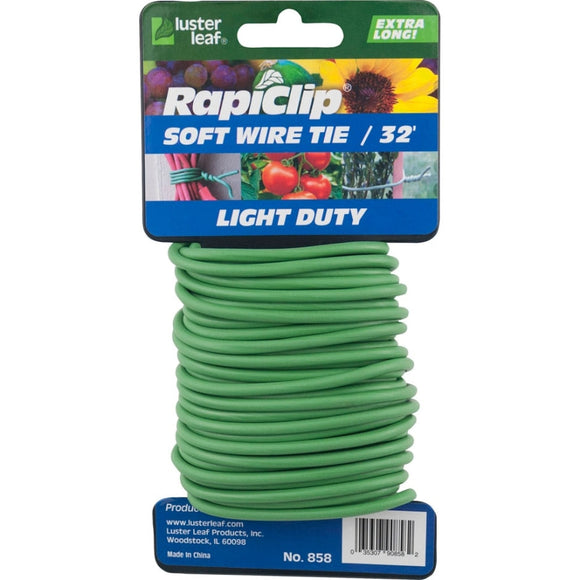 LUSTER LEAF RAPICLIP LIGHT DUTY SOFT WIRE TIE (32 FT, GREEN)